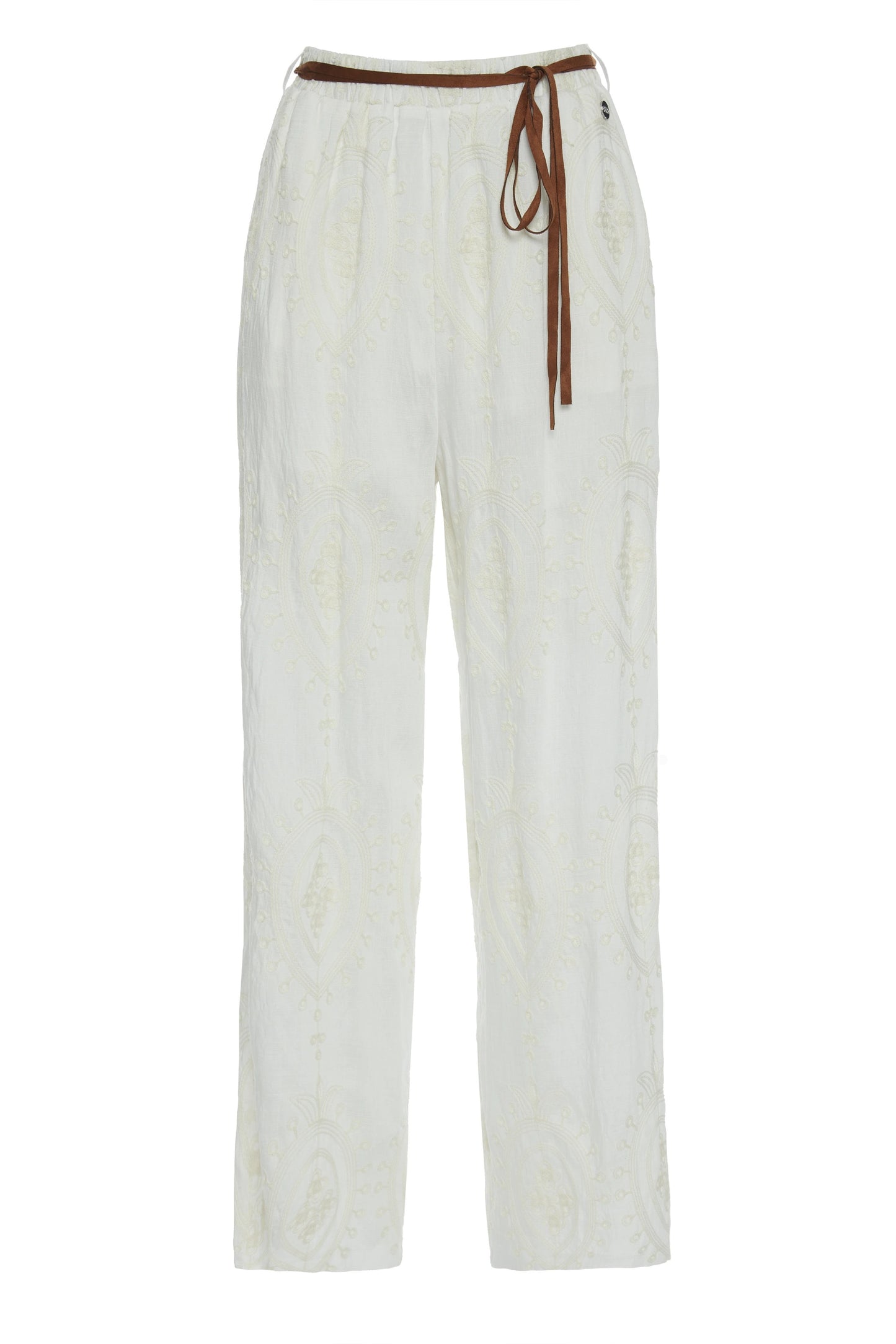 Pantalón blanco largo.