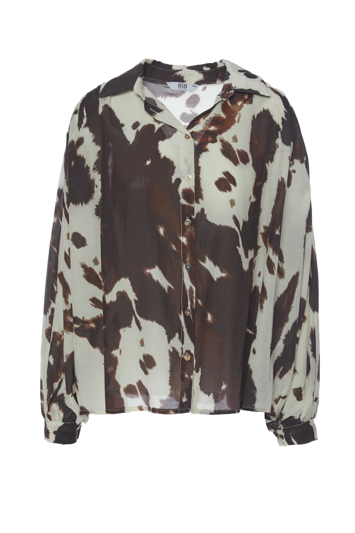 Camisa manga larga estampada.