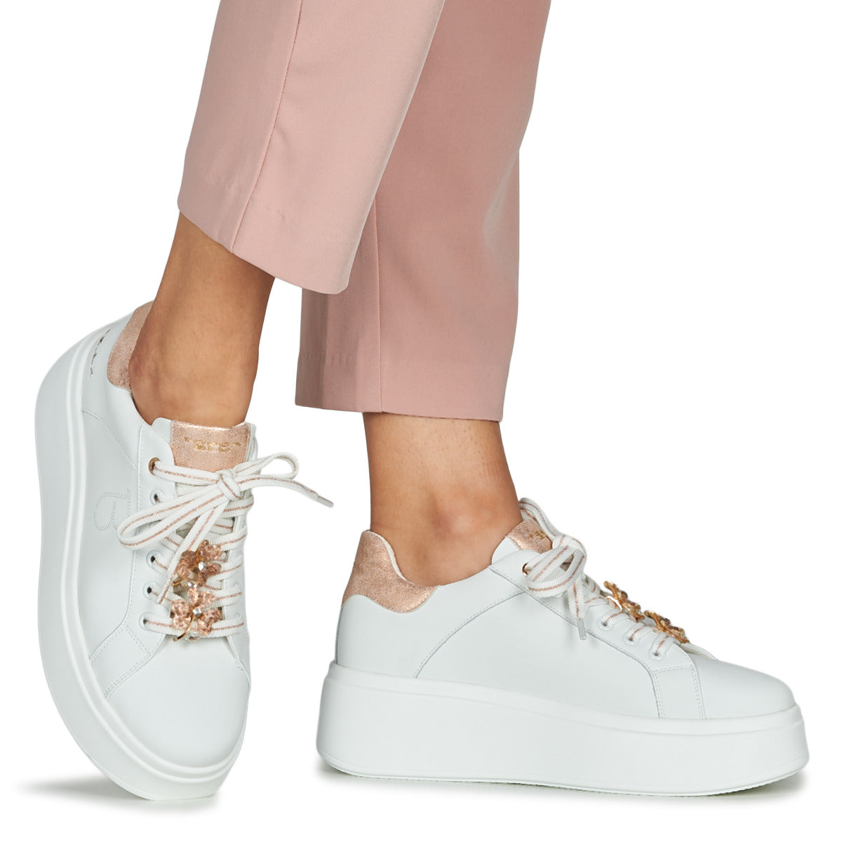Bambas blancas con plataforma