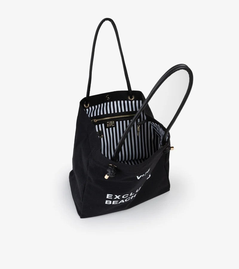Bolso tote grande negro.