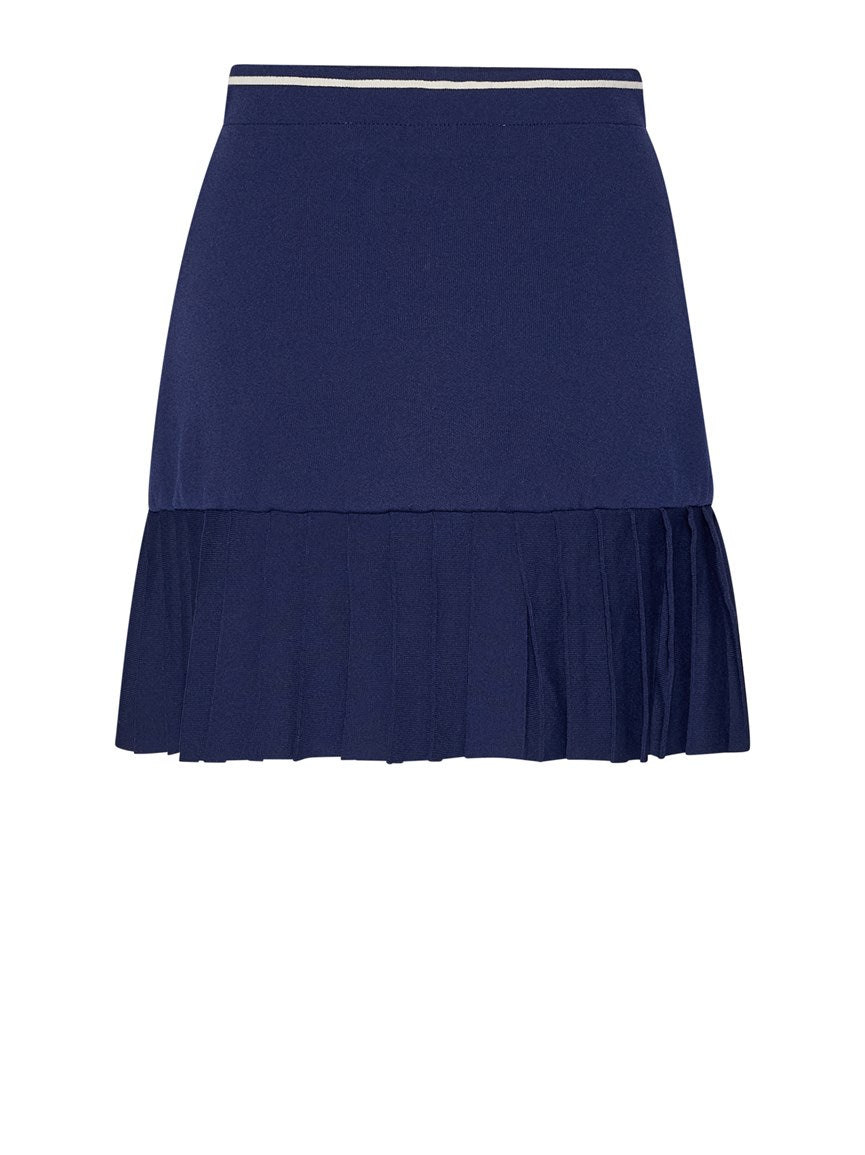Mini falda plisada azul