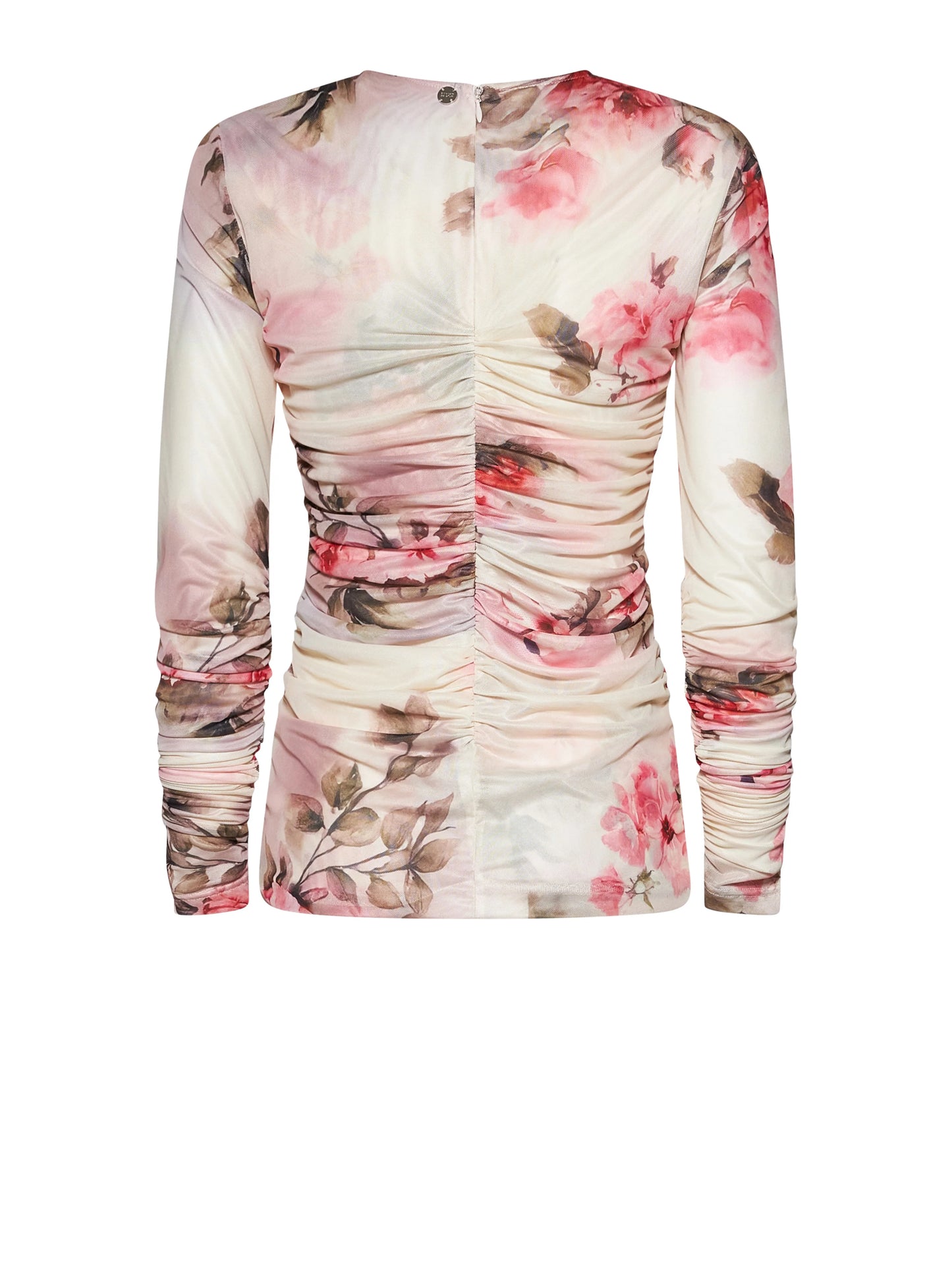 Blusa floral manga larga.