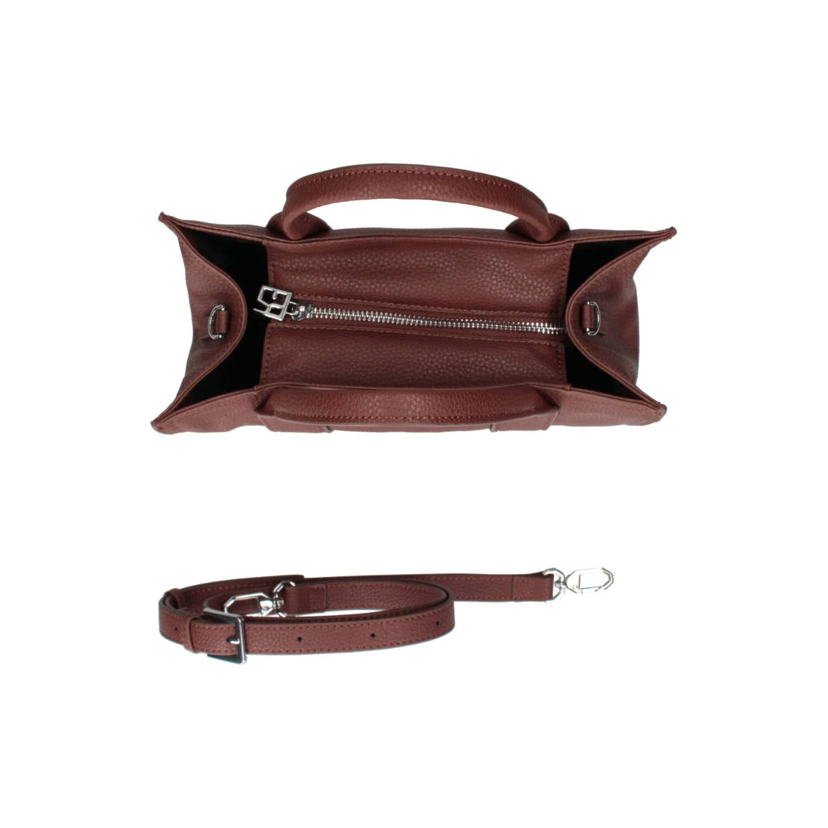 Bolso marrón grande.