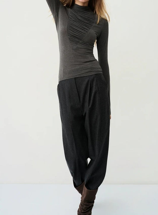 Blusa cuello alto.