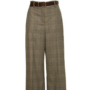 Pantalón largo en glen check