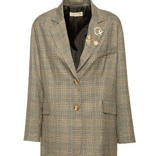 Americana oversize en print glen check