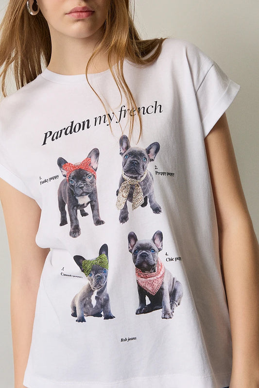 Camiseta manga corta perro.
