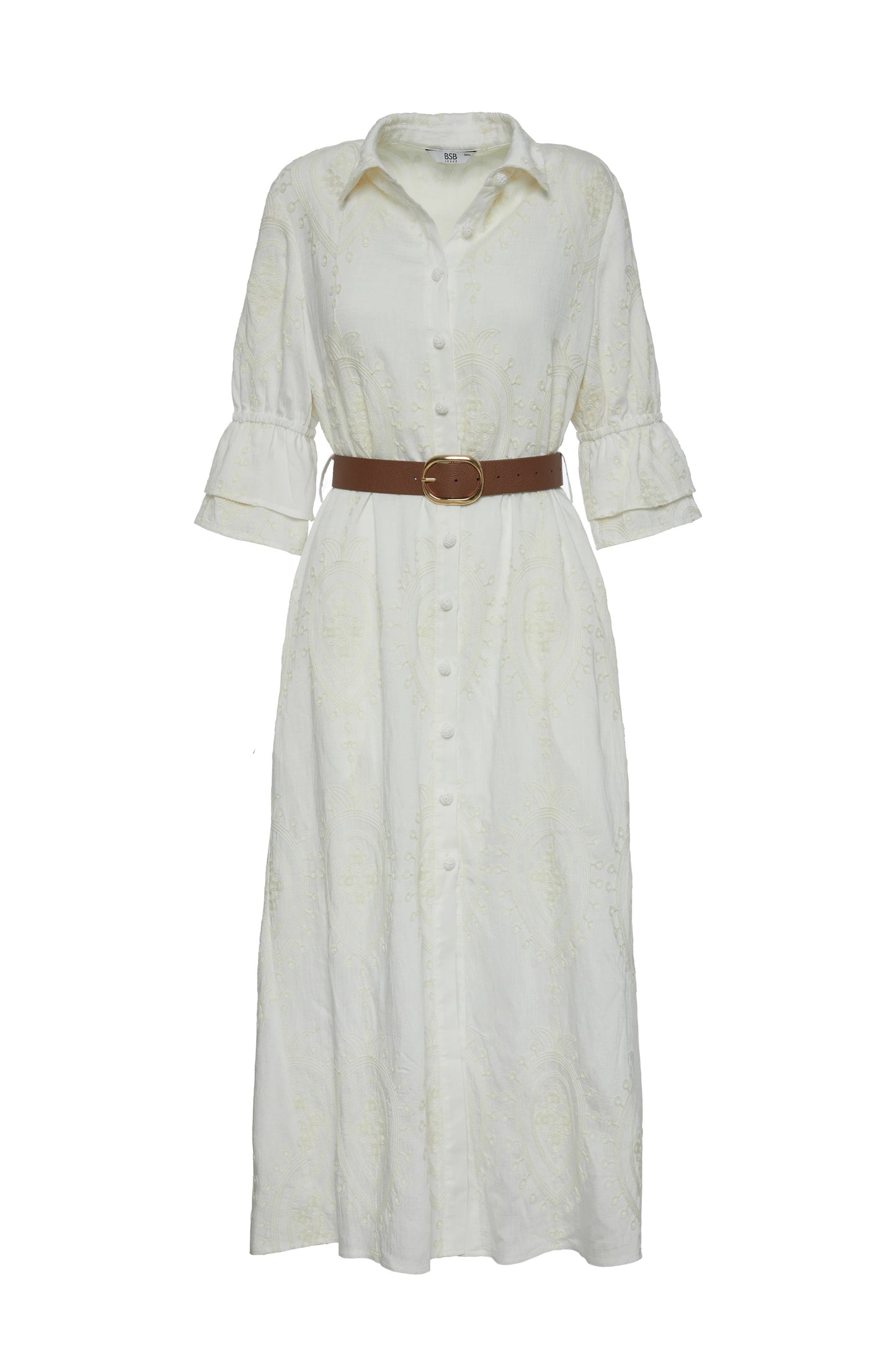 Vestido largo blanco.