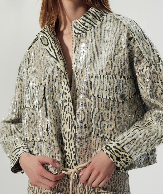 Chaqueta estampado animal.