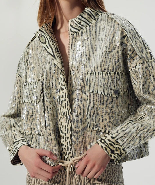 Chaqueta estampado animal.