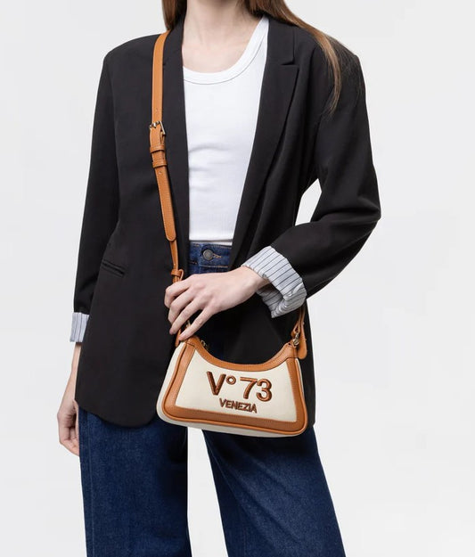 Bolso bandolera camel.