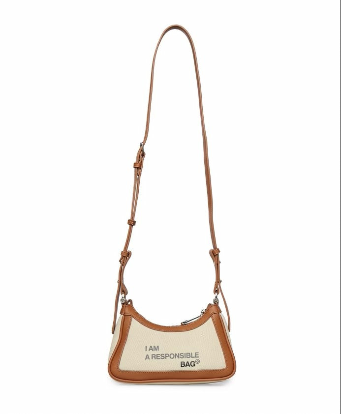 Bolso bandolera camel.