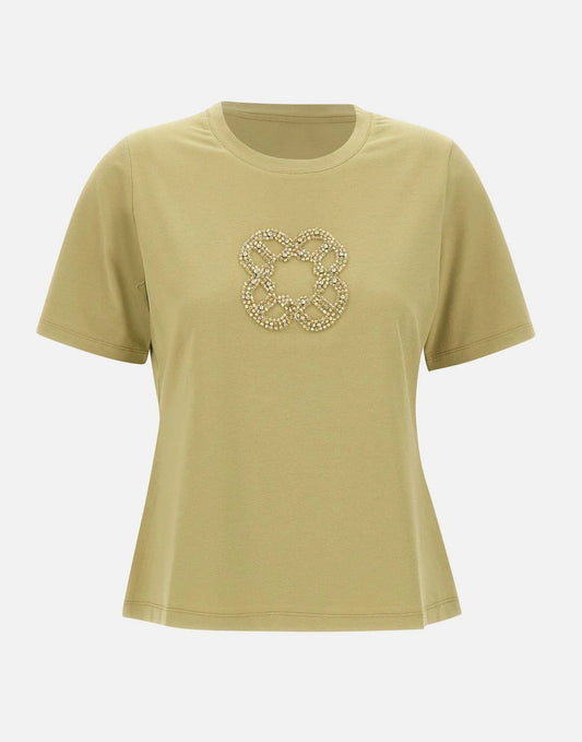 Camiseta manga corta verde.