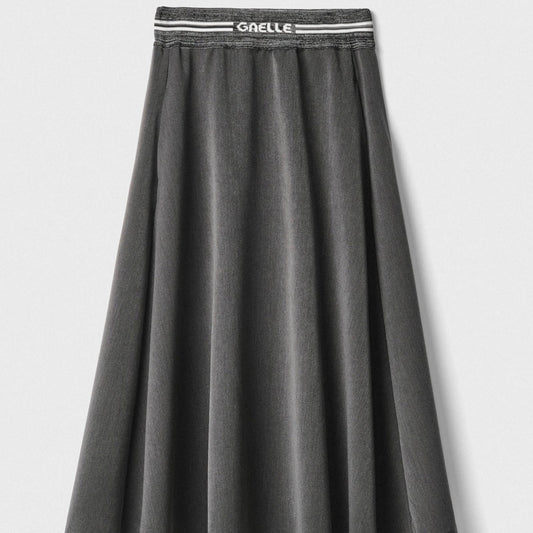 Falda larga en color gris