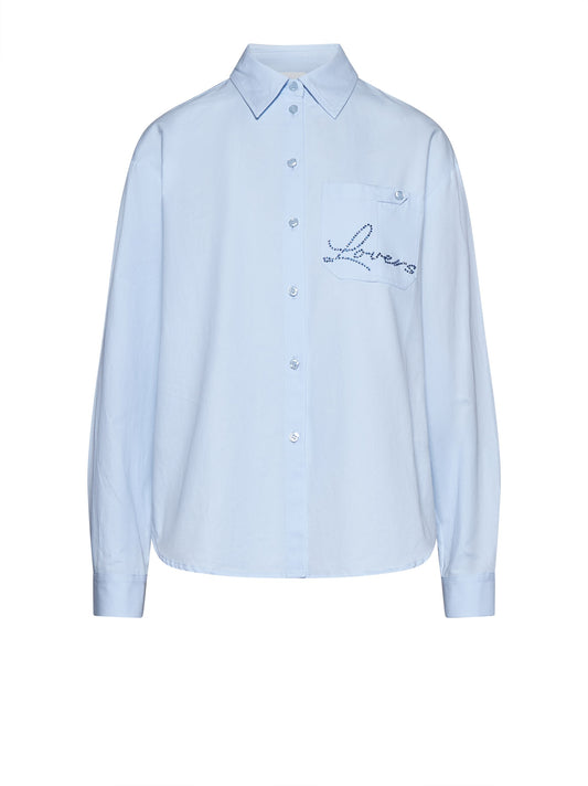 Camisa manga larga azul