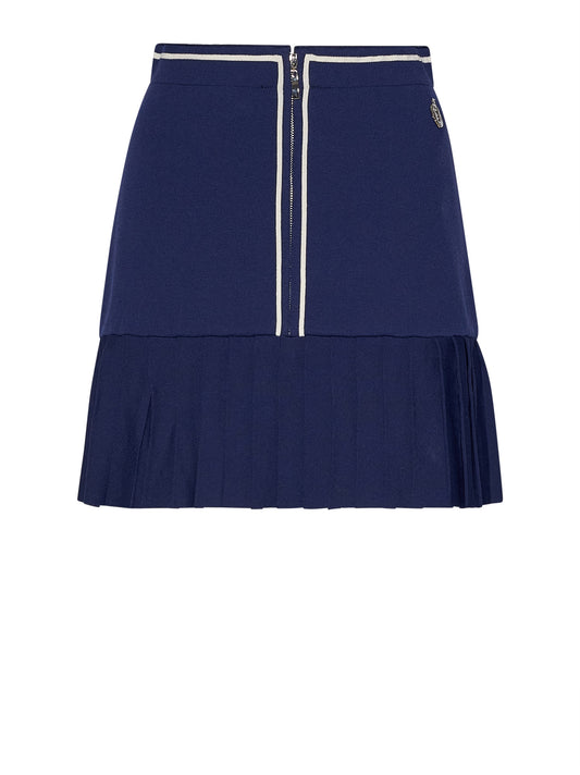 Mini falda plisada azul