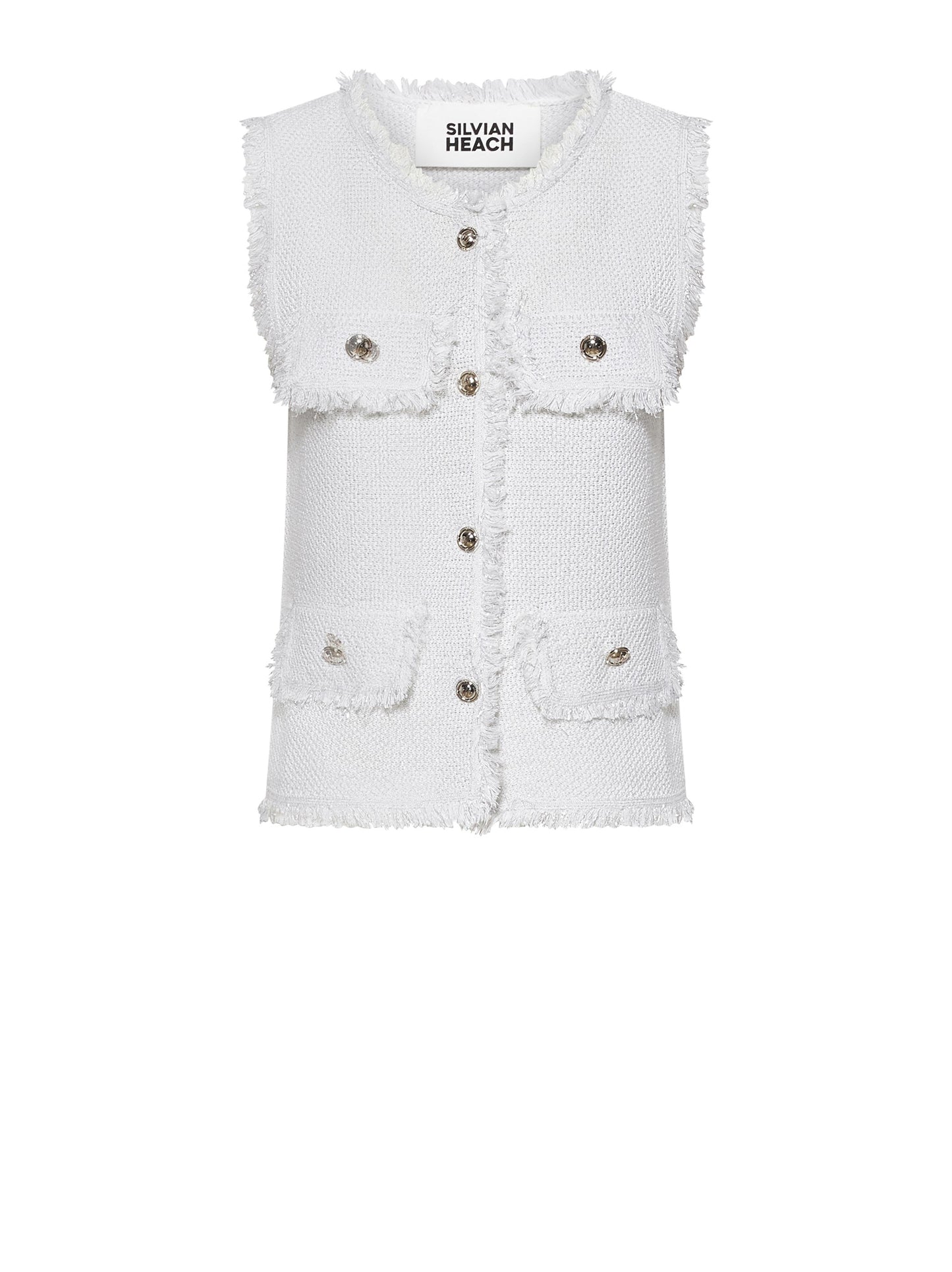 Chaleco blanco lurex.