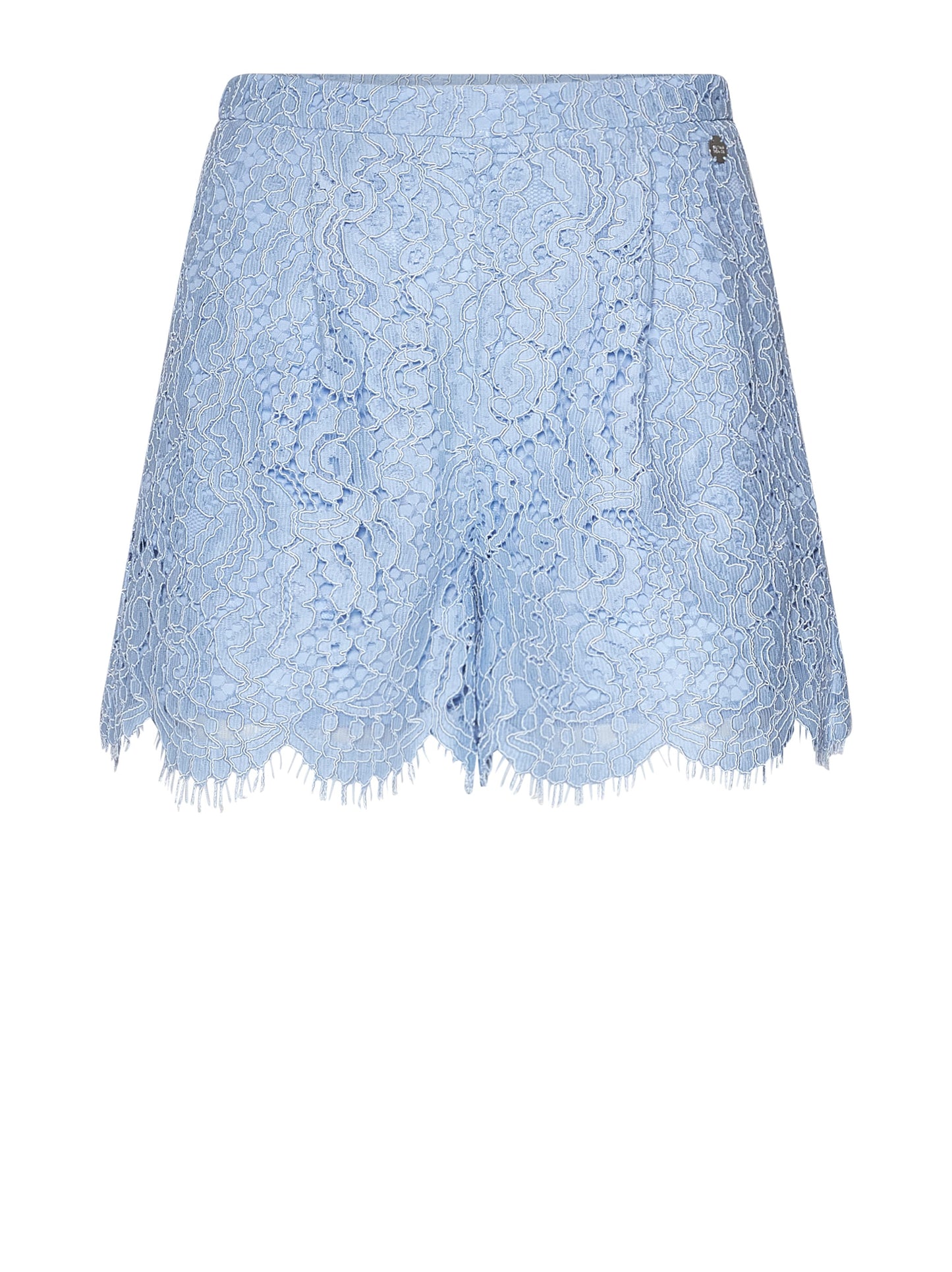 Pantalón corto encaje azul.