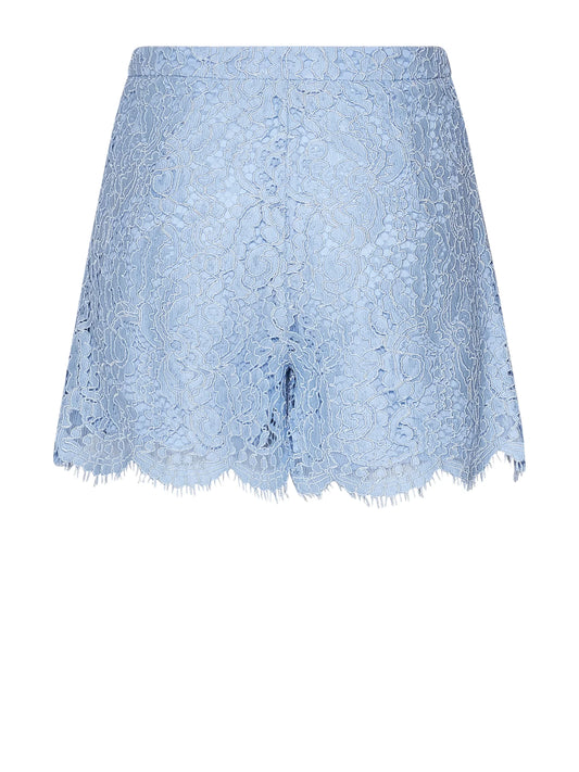 Pantalón corto encaje azul.