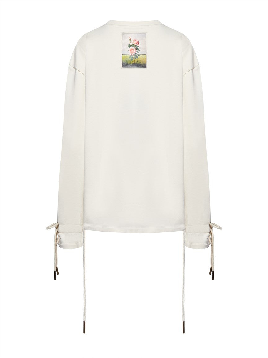 Sudadera beige manga larga
