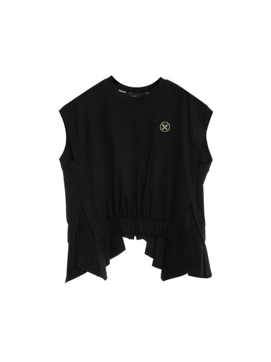 Camiseta negra doble tejido.