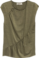 Camiseta verde brillo.