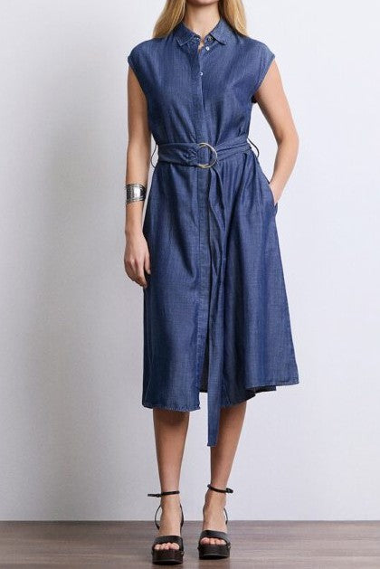 Vestido efecto denim.