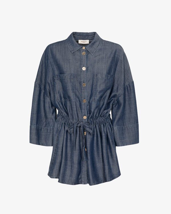 Camisa vaquera manga 3/4.