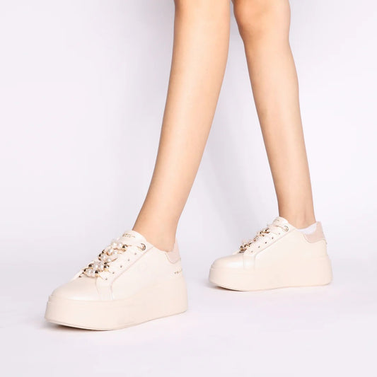 Bambas beige con plataforma