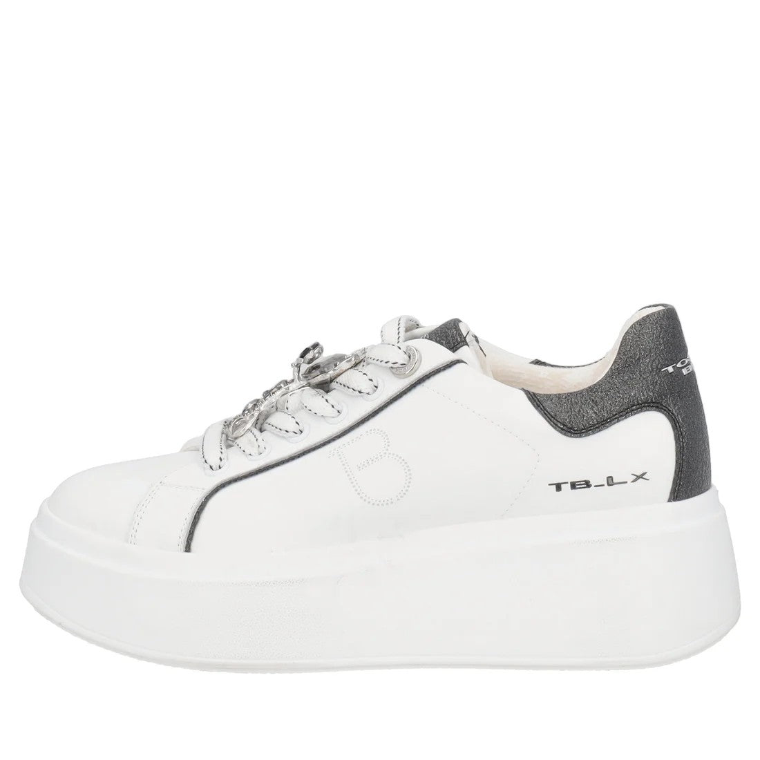 Bambas blancas con plataforma.