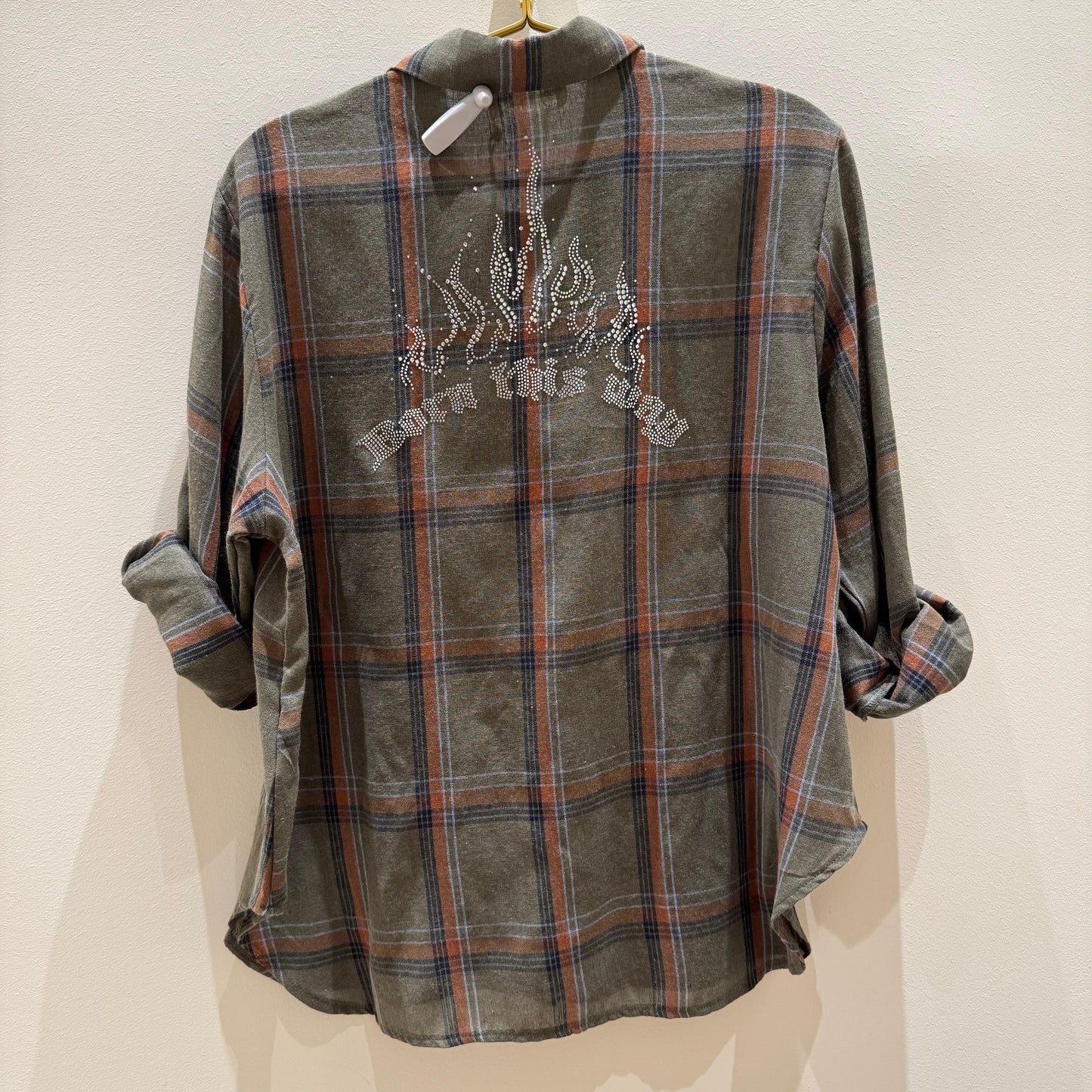 Camisa verde de cuadros