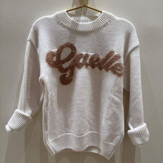 Jersey de lana en color crema