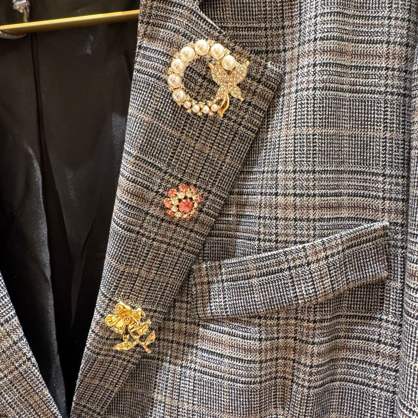 Americana oversize en print glen check