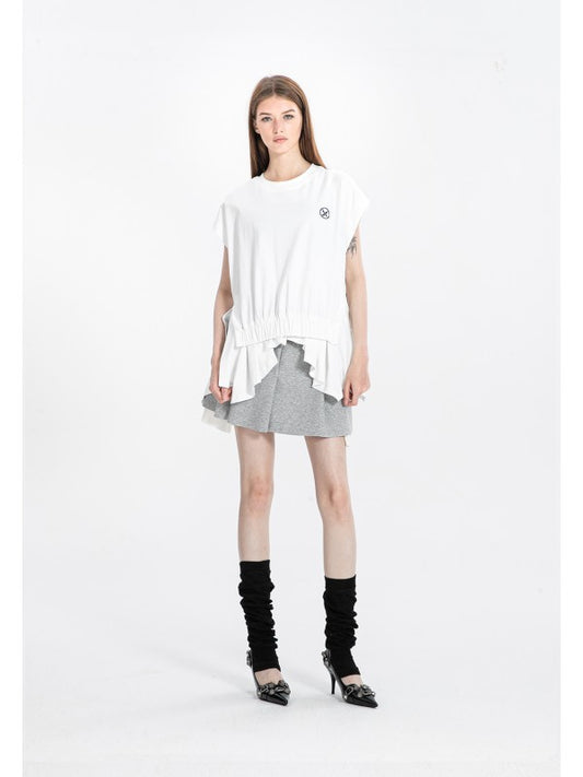 Camiseta doble tejido blanca.