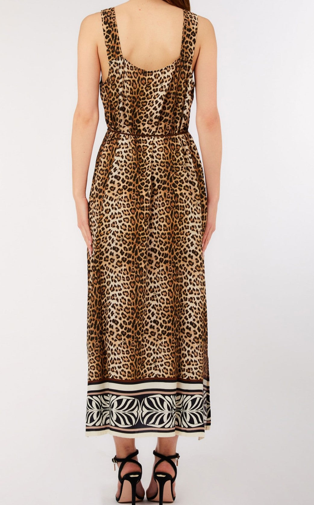 Vestido largo animal.